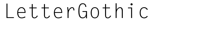 LetterGothic