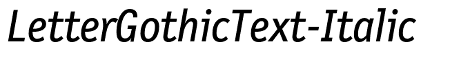 LetterGothicText-Italic