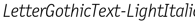 LetterGothicText-LightItalic