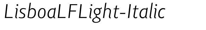 LisboaLFLight-Italic