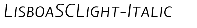 LisboaSCLight-Italic