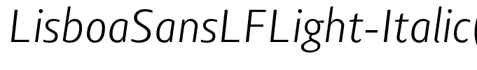 LisboaSansLFLight-Italic(1)