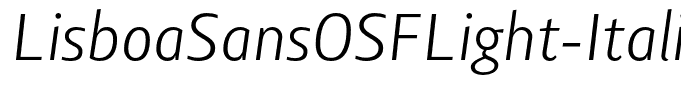 LisboaSansOSFLight-Italic