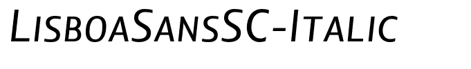 LisboaSansSC-Italic