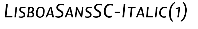 LisboaSansSC-Italic(1)