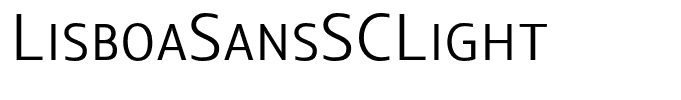LisboaSansSCLight