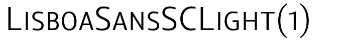 LisboaSansSCLight(1)