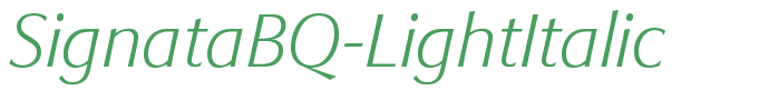 SignataBQ-LightItalic
