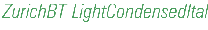 ZurichBT-LightCondensedItalic