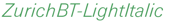 ZurichBT-LightItalic