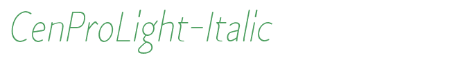 CenProLight-Italic