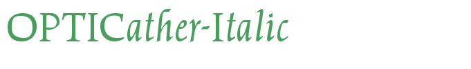 OPTICather-Italic