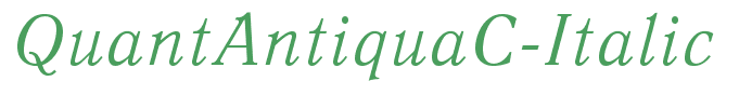 QuantAntiquaC-Italic
