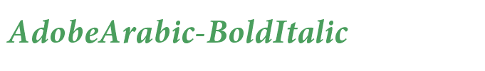 AdobeArabic-BoldItalic