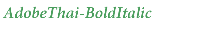 AdobeThai-BoldItalic
