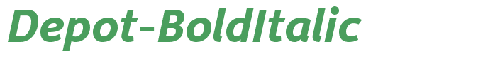 Depot-BoldItalic