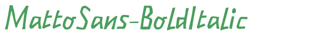 MattoSans-BoldItalic