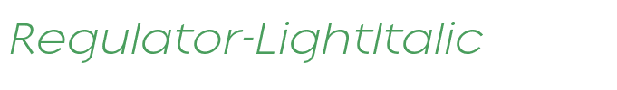 Regulator-LightItalic