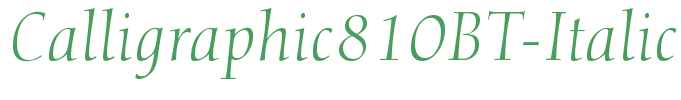 Calligraphic810BT-Italic