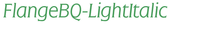 FlangeBQ-LightItalic