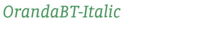 OrandaBT-Italic