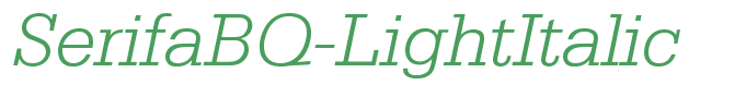 SerifaBQ-LightItalic