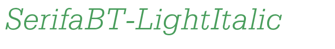 SerifaBT-LightItalic