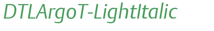 DTLArgoT-LightItalic