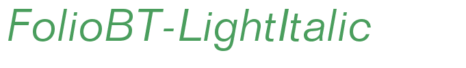 FolioBT-LightItalic
