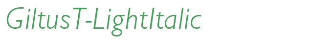 GiltusT-LightItalic