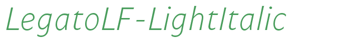 LegatoLF-LightItalic