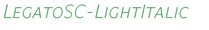 LegatoSC-LightItalic