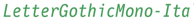 LetterGothicMono-Italic