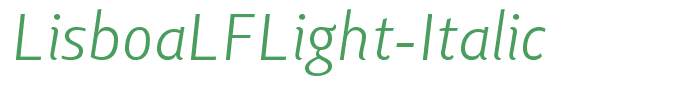 LisboaLFLight-Italic