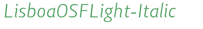 LisboaOSFLight-Italic