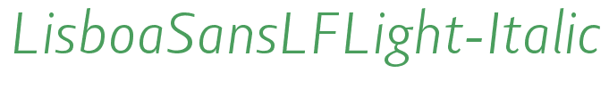 LisboaSansLFLight-Italic
