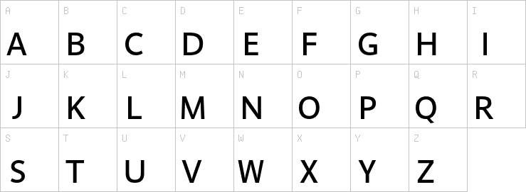 Uppercase characters
