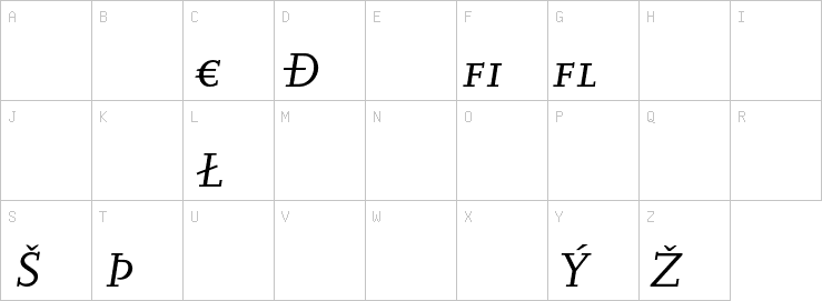 Uppercase characters