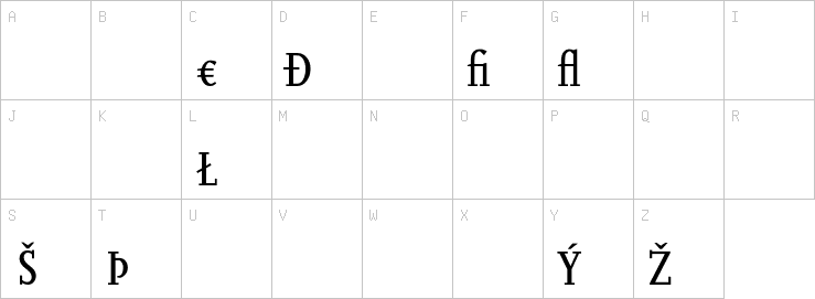 Uppercase characters