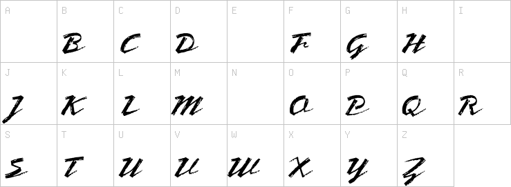 Uppercase characters