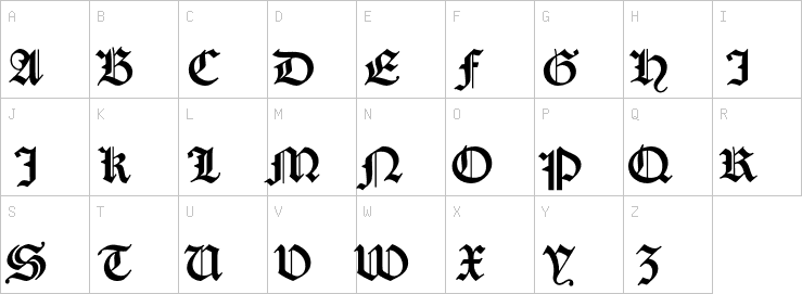 Uppercase characters
