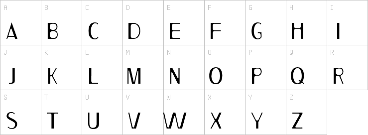 Uppercase characters