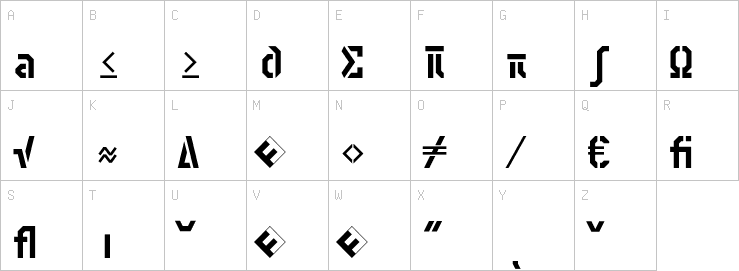 Uppercase characters