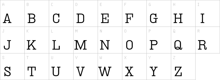 Uppercase characters