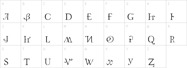 Uppercase characters