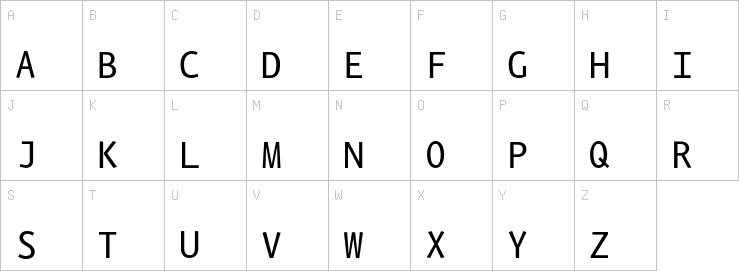 Uppercase characters