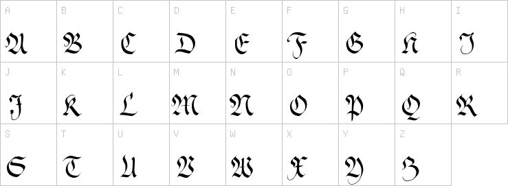 Uppercase characters
