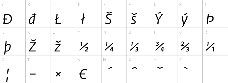 Uppercase characters
