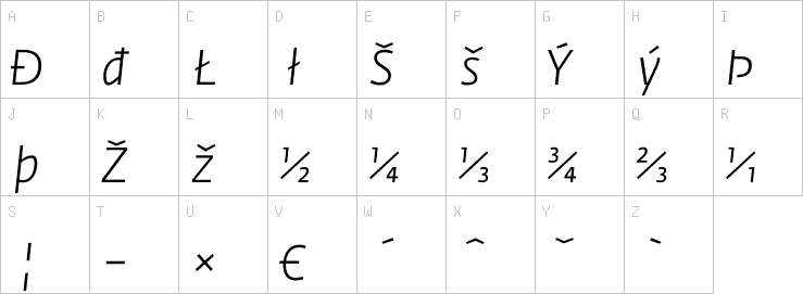 Uppercase characters