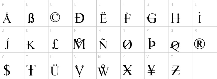 Uppercase characters